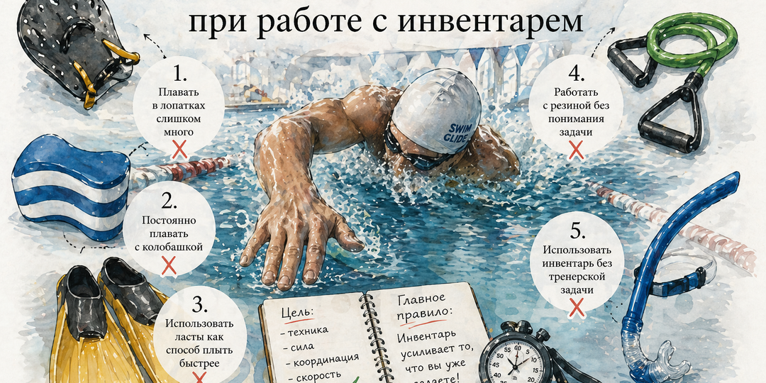 Топ-5 ошибок при работе с инвентарём в плавании