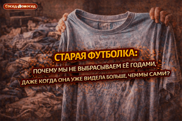 Старая футболка – почему мы не выбрасываем её годами, даже когда она уже видела больше, чем мы сами