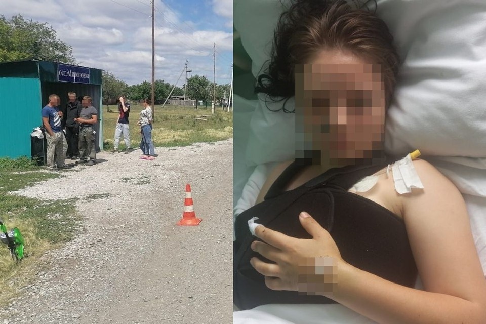 15-летняя Дарья оказалась под машиной, ее доставили на вертолете в Новосибирск. Фото предоставлены мамой потерпевшей и ГИБДД по Чистоозерному району