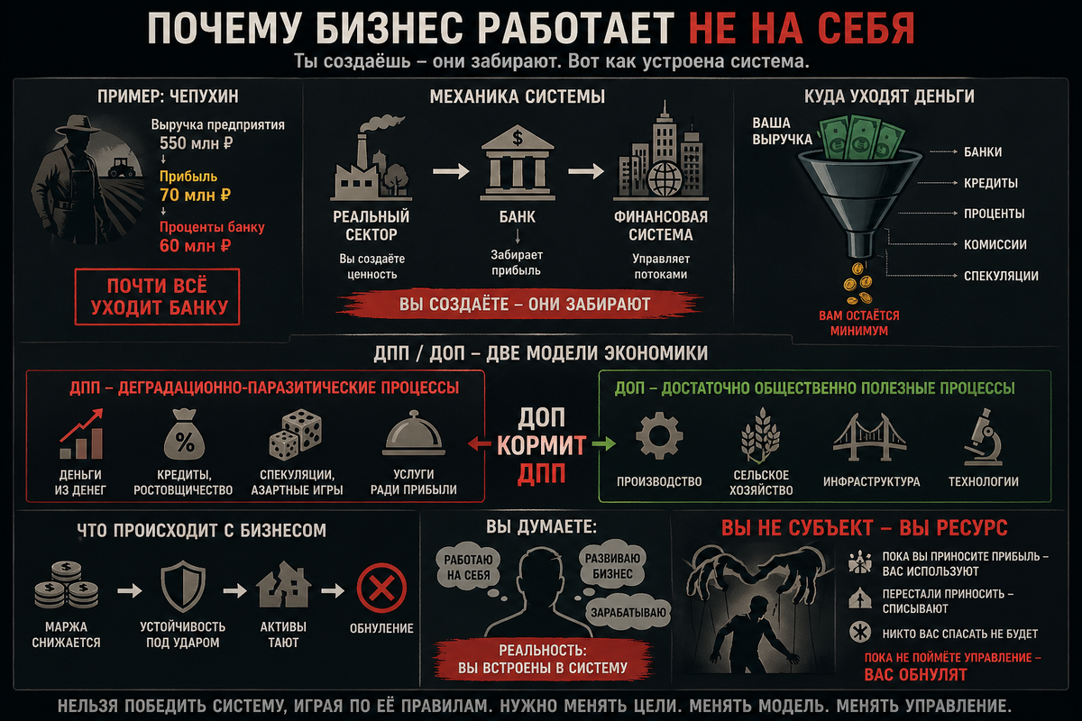 Вот обобщенная схема обмана и грабежа в современной "экономике"