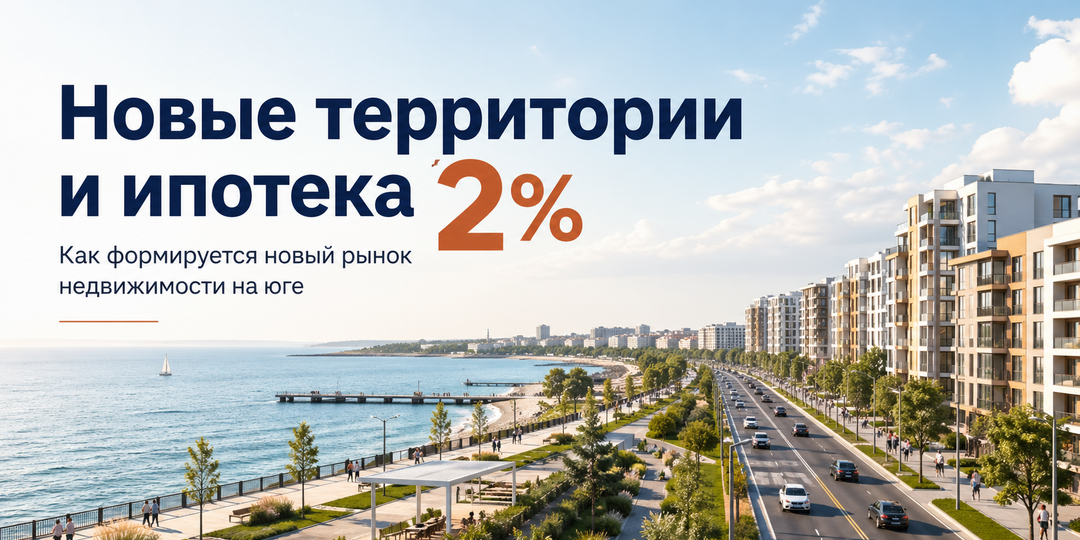 Новые территории и ипотека 2%: как формируется новый рынок недвижимости на юге
