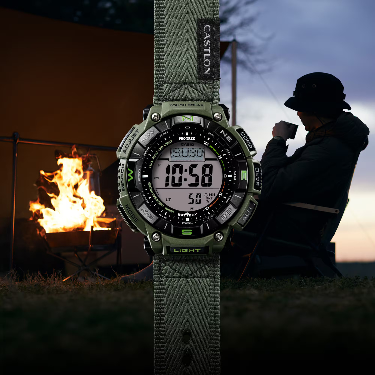 Часы Pro Trek PRG‑340B‑3E — модель 2025 года, для путешествий, походов