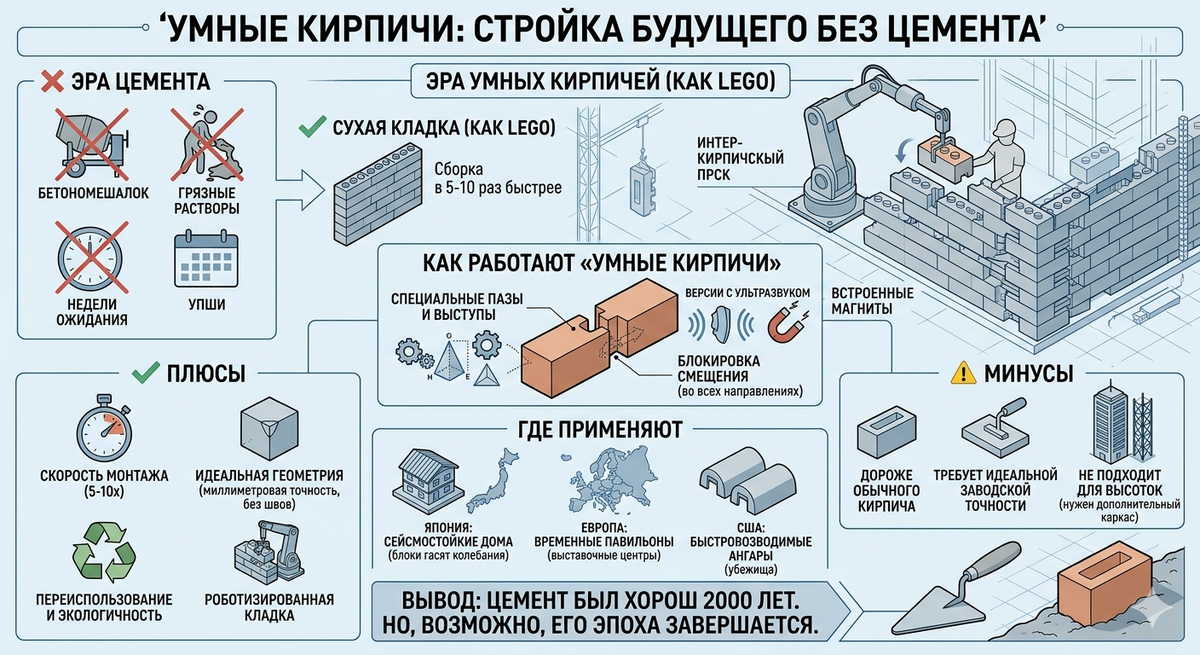 Схема применения "Умных кирпичей"