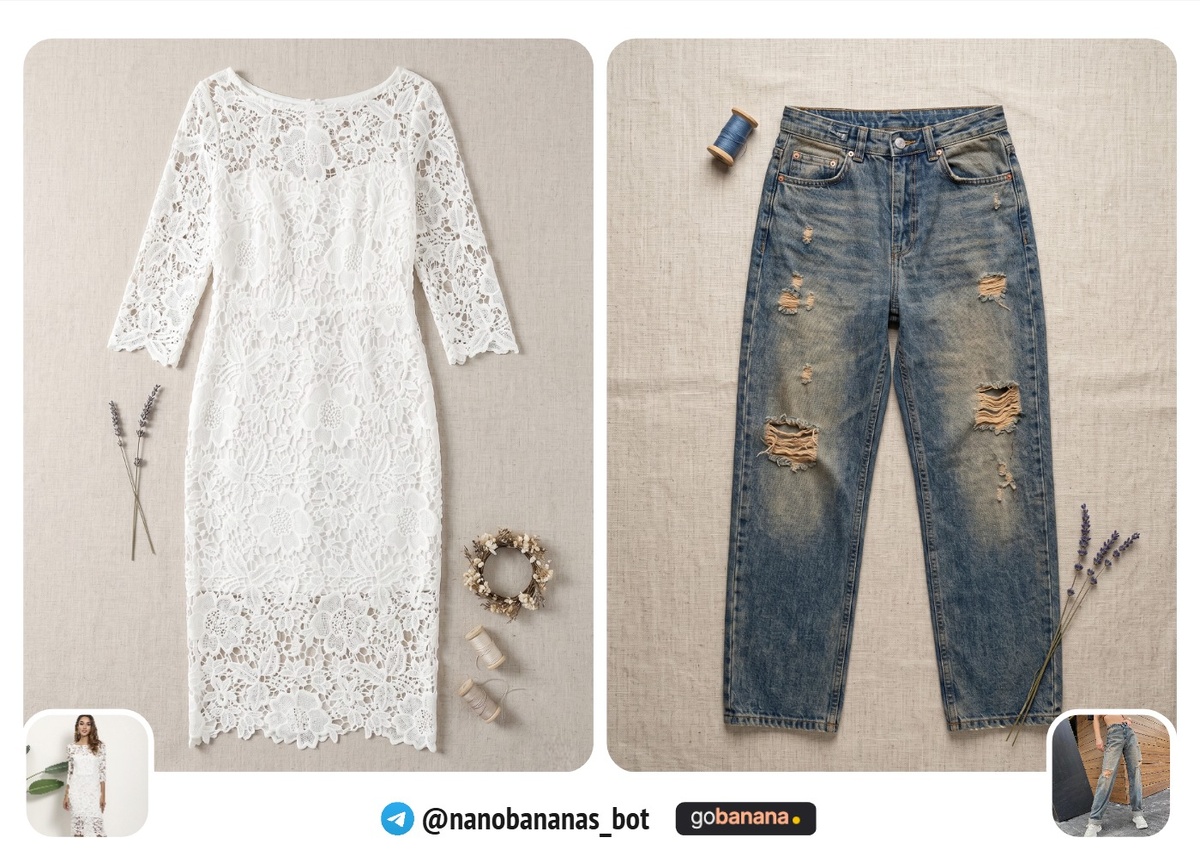 #7 — Одежда flat lay: текстиль и детали без модели