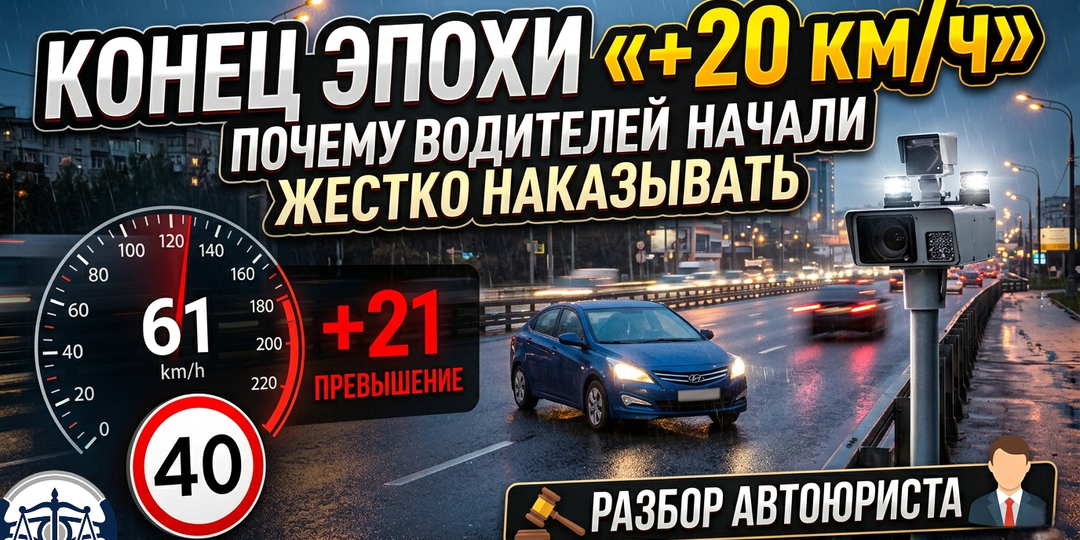 Конец эпохи «+20 км/ч»: почему водителей начали жестко наказывать за малейшее превышение (разбор автоюриста)