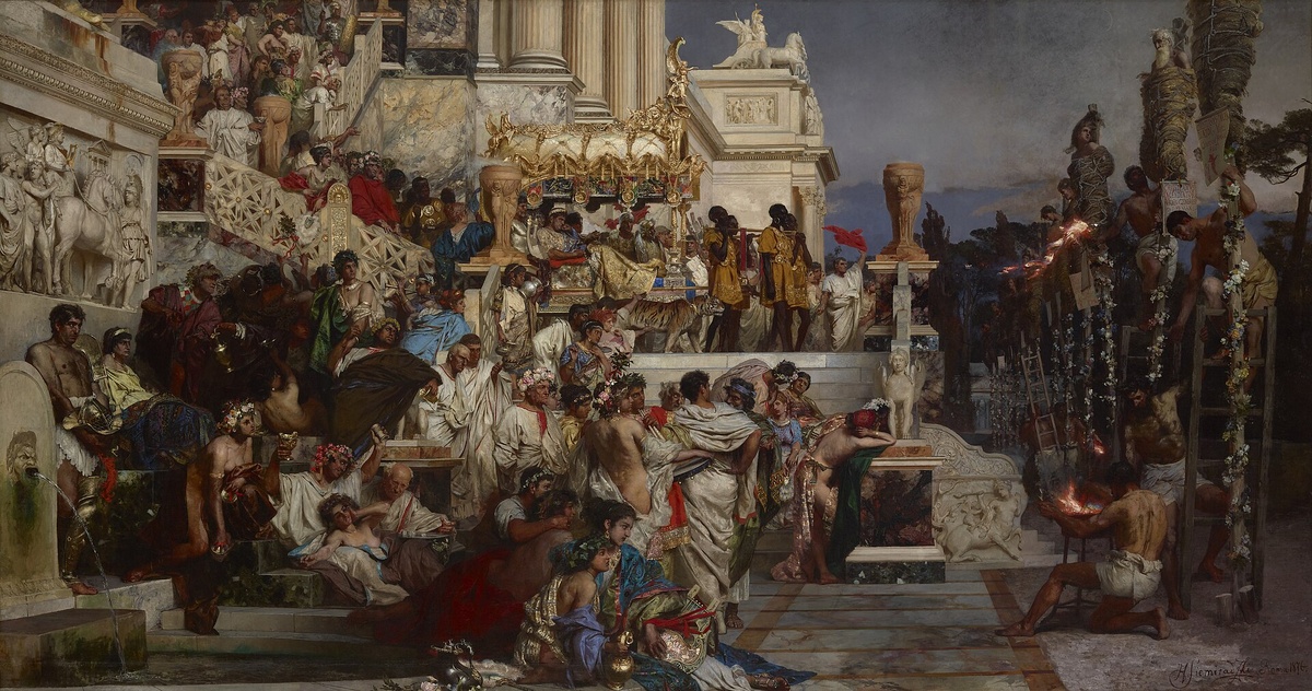 Генрих Семирадский. Светочи христианства. Факелы Нерона. 1876