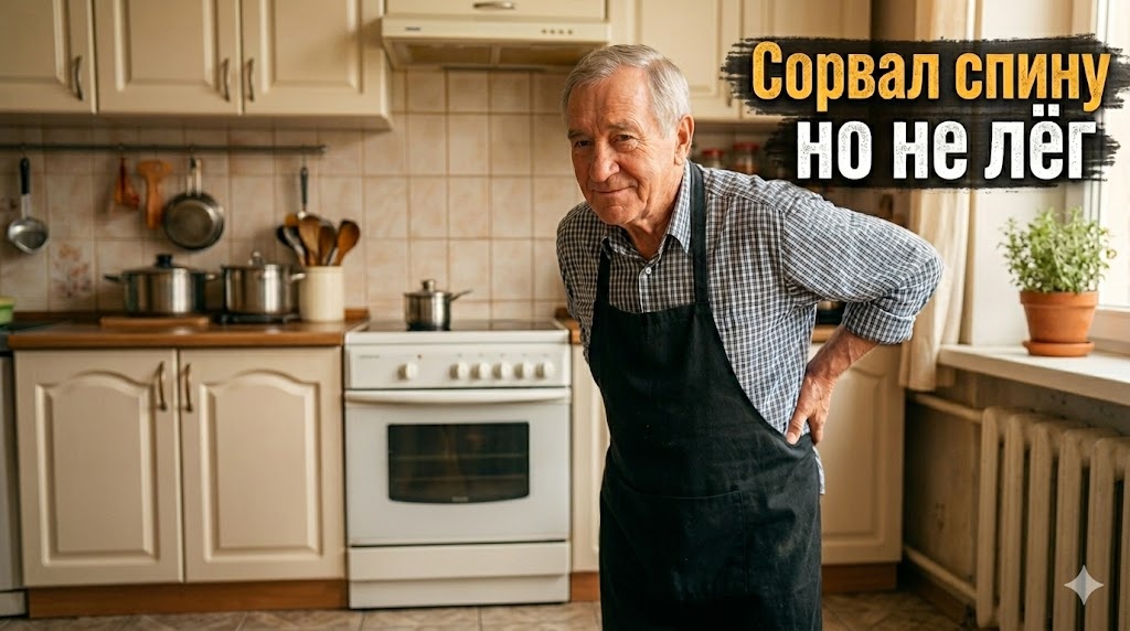 Вчера сорвал спину