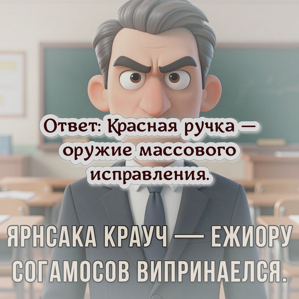 Красная ручка — оружие массового исправления.