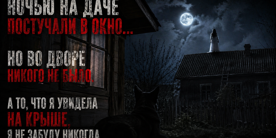 Ночью на даче постучали в окно… но во дворе никого не было. А то, что я увидела на крыше, я не забуду никогда