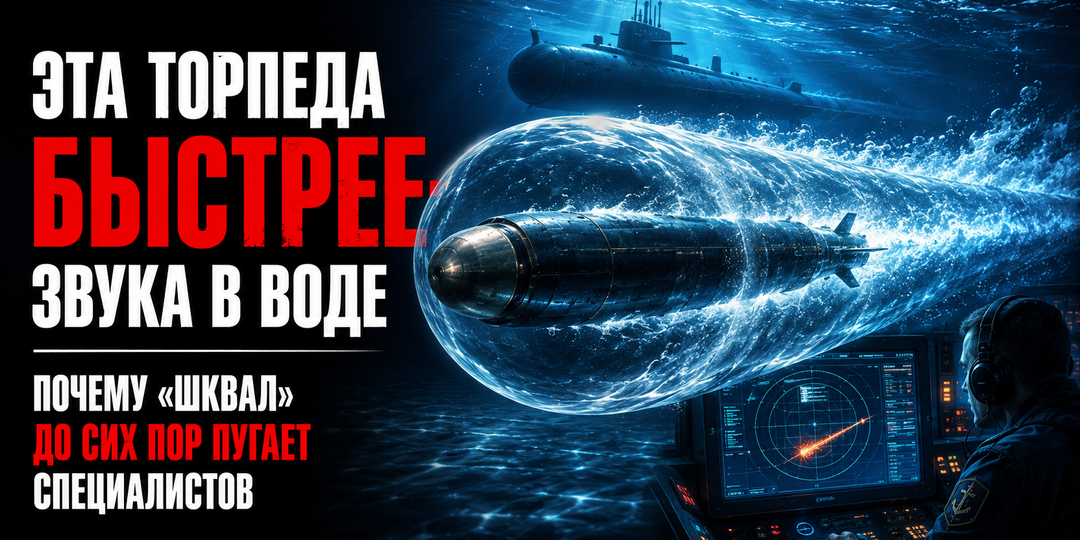 Эта торпеда движется быстрее звука в воде: почему «Шквал» до сих пор пугает специалистов