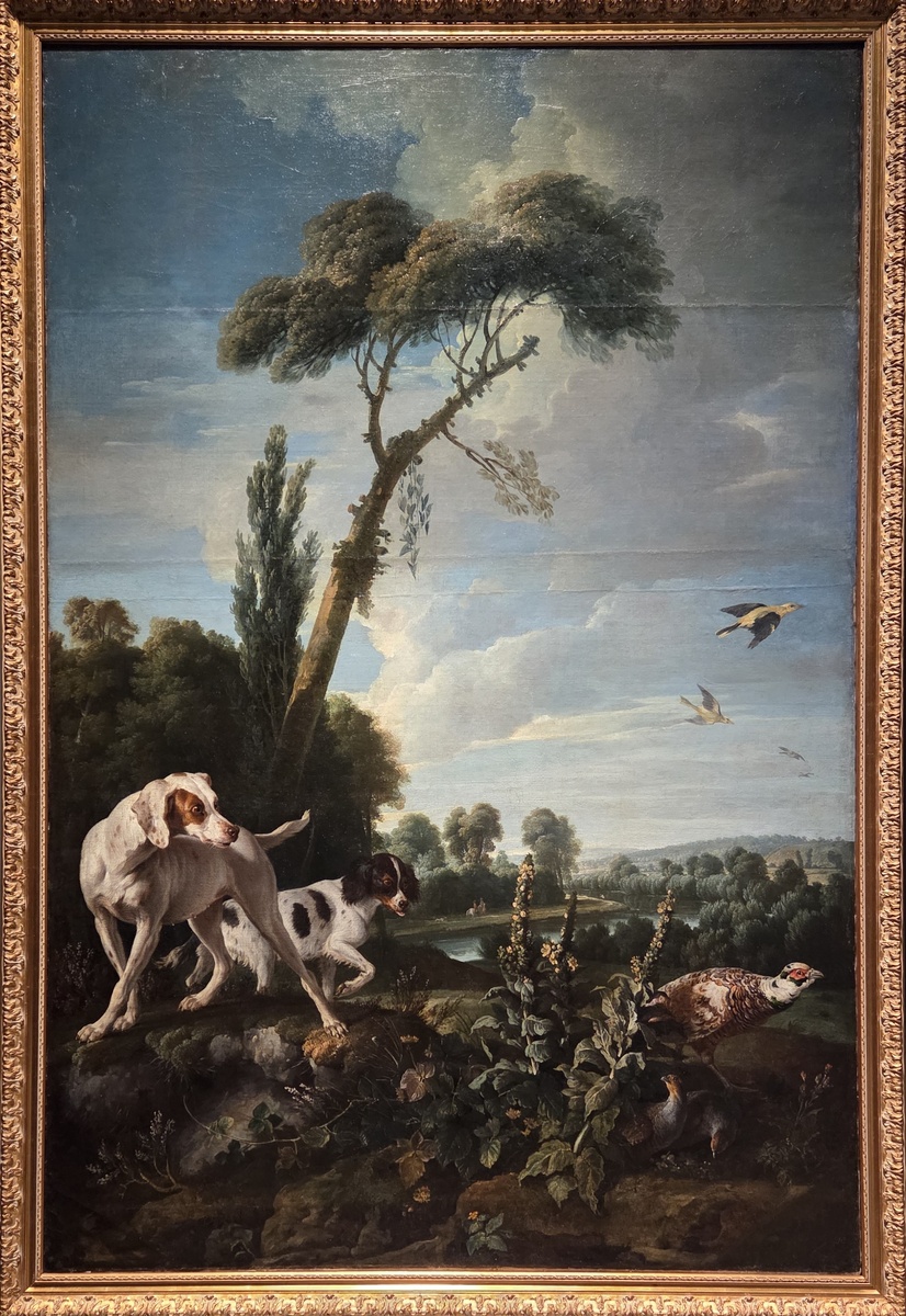Александр-Франсуа Депорт. 1661-1743 Две собаки перед фазаньим выводком холст, масло