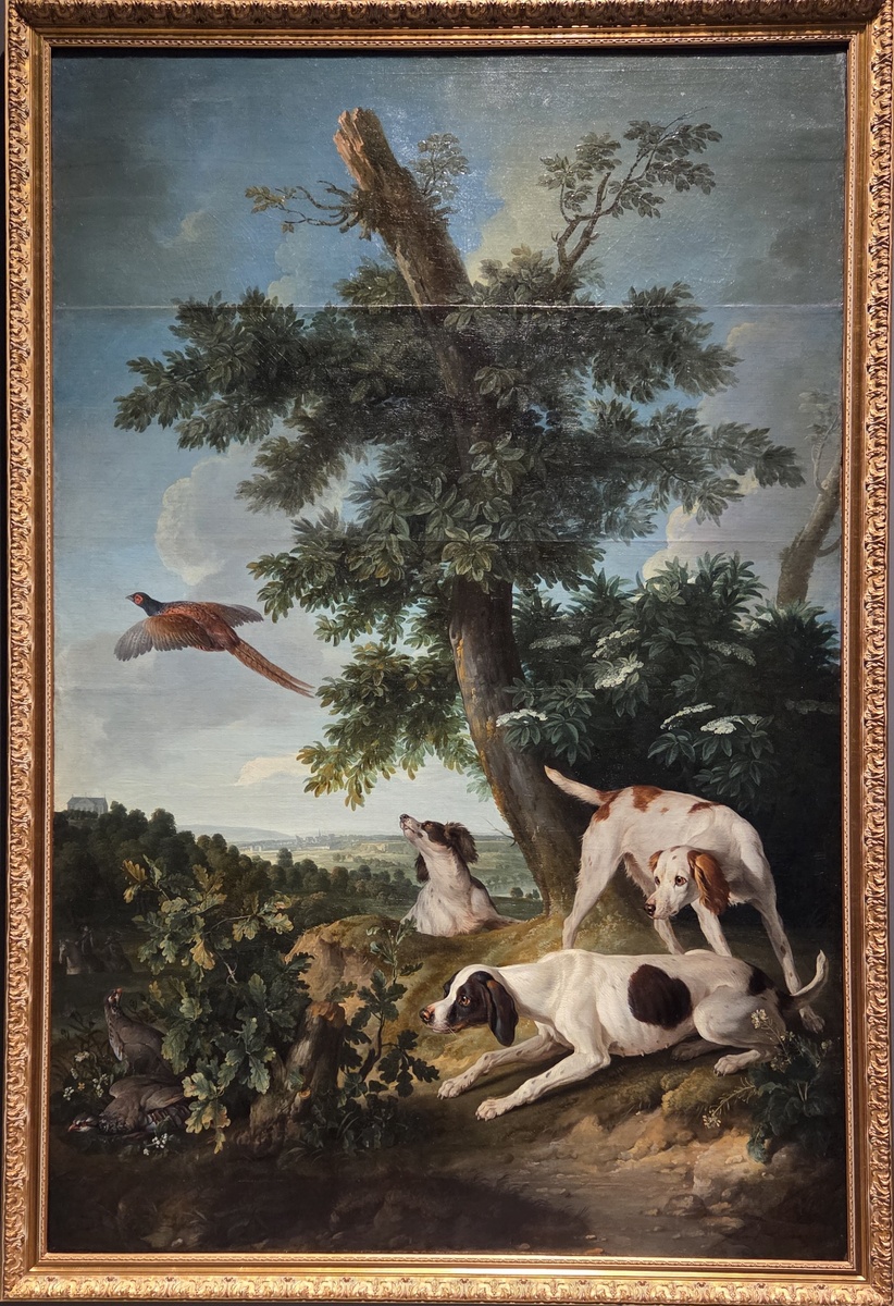 Александр-Франсуа Депорт. 1661-1743 Три собаки и фазан. холст, масло
