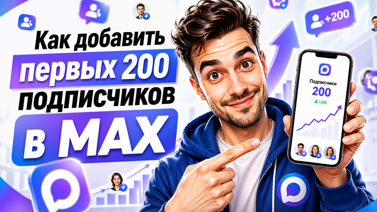 Как добавить первые 200 подписчиков на канал в MAX