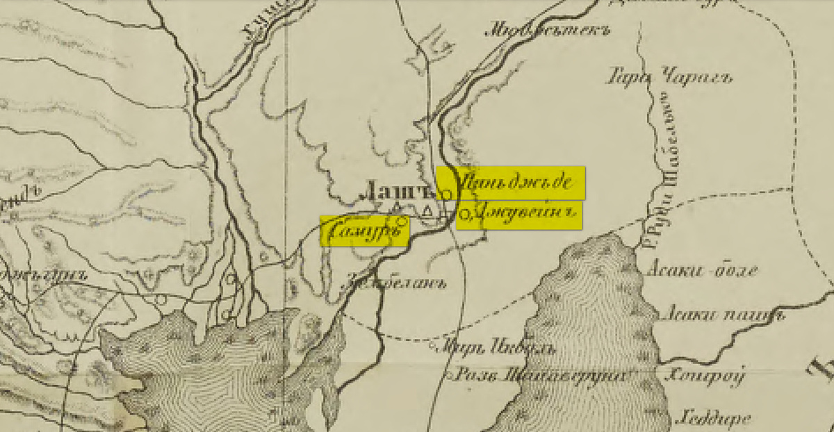 Самур // Карта Сеистана, Херата и окрестных областей, 1890.