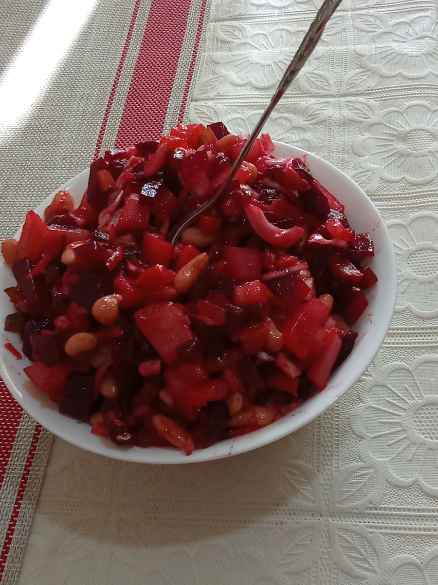  Винегрет готов! Очень вкусный.