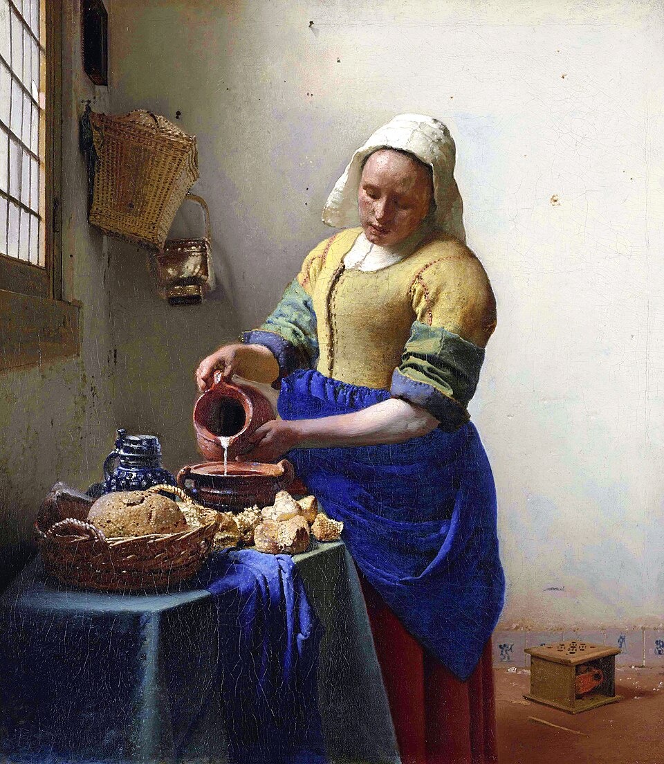 Ян Вермеер. "Молочница". 1658—1660Холст, масло. 45,5 × 41 смГосударственный музей, Амстердам