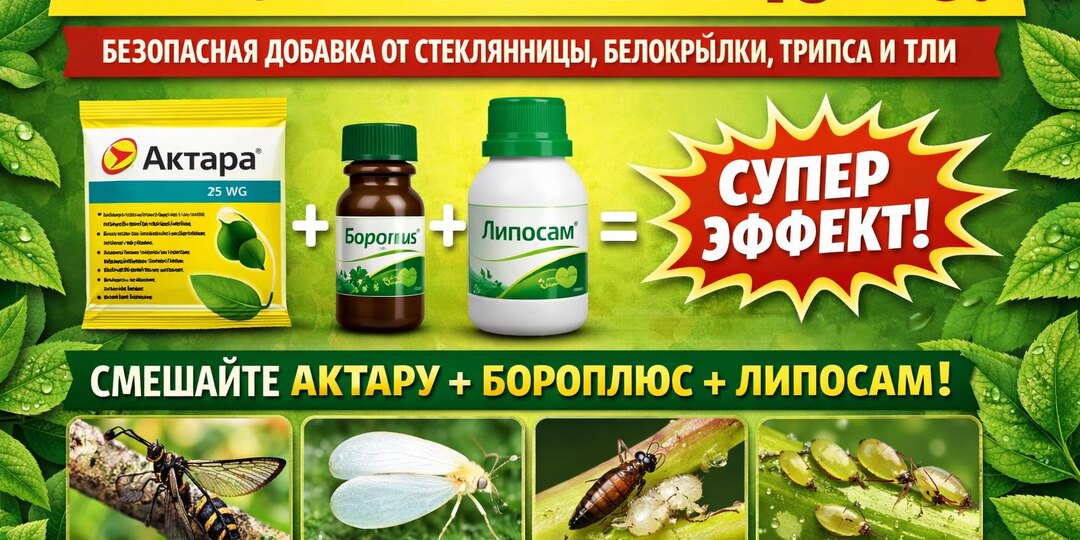 КАК УСИЛИТЬ АКТАРУ В 10 РАЗ! Безопасная добавка от стеклянницы, белокрылки, трипса и тли.