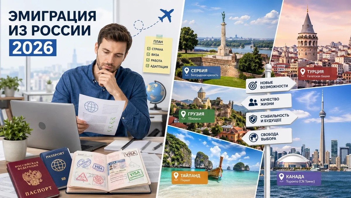 Куда уехать из России в 2026 году: обзор лучших стран для релокации. Сравнение стоимости жизни, ВНЖ и реальных условий.
