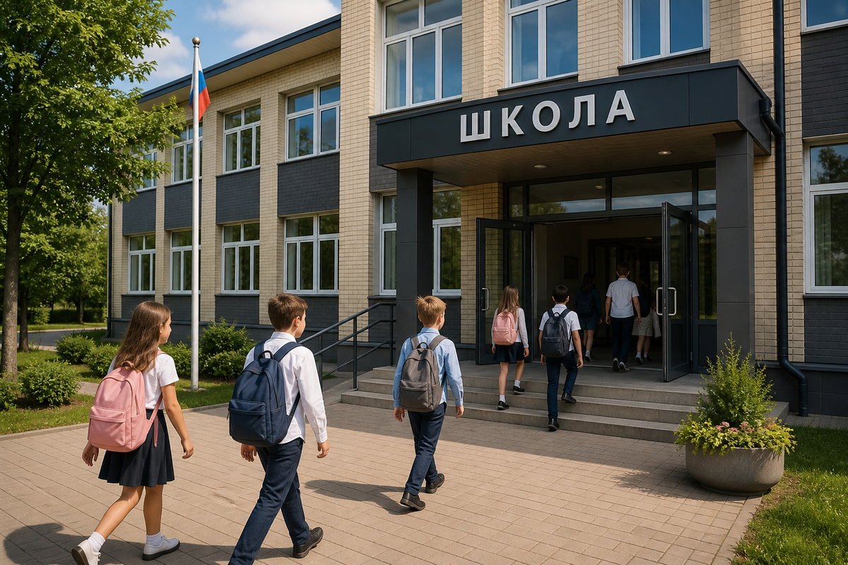Дети идут в школу