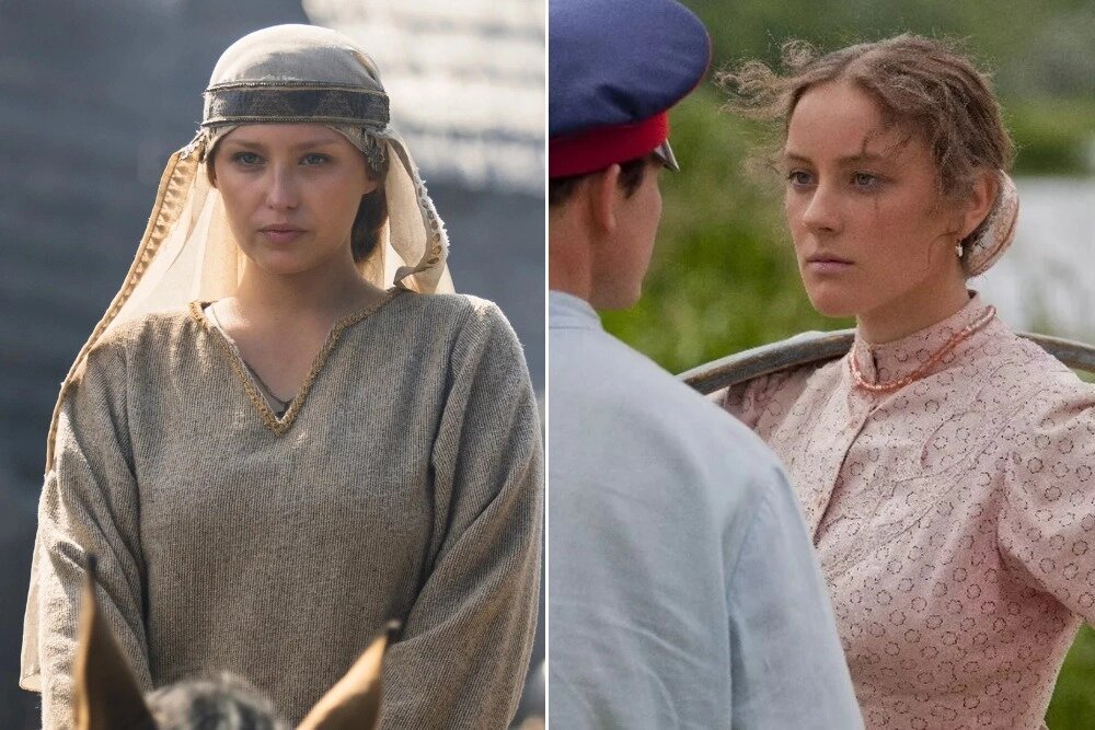    Актриса в сериале «Князь Андрей»; Полина Чернышова и Евгений Ткачук в фильме «Тихий Дон». Фото: Коллаж АиФ