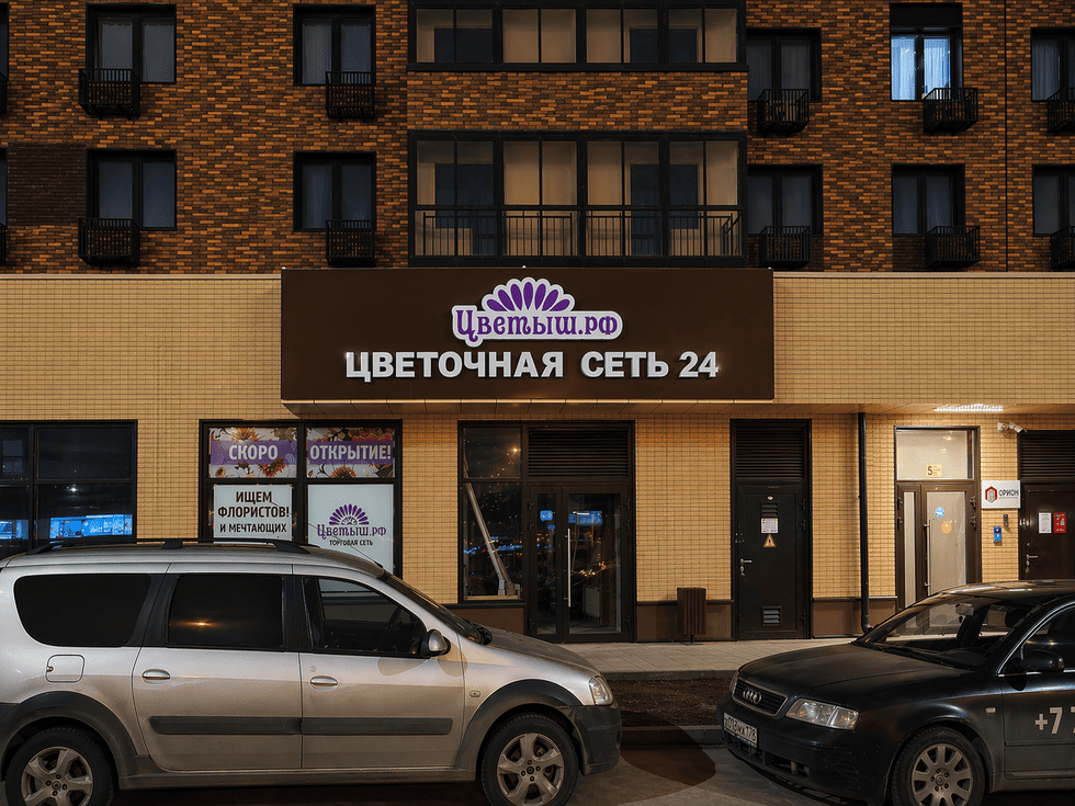 Открытие магазина в новом ЖК: комплексное оформление от вывески до витрин