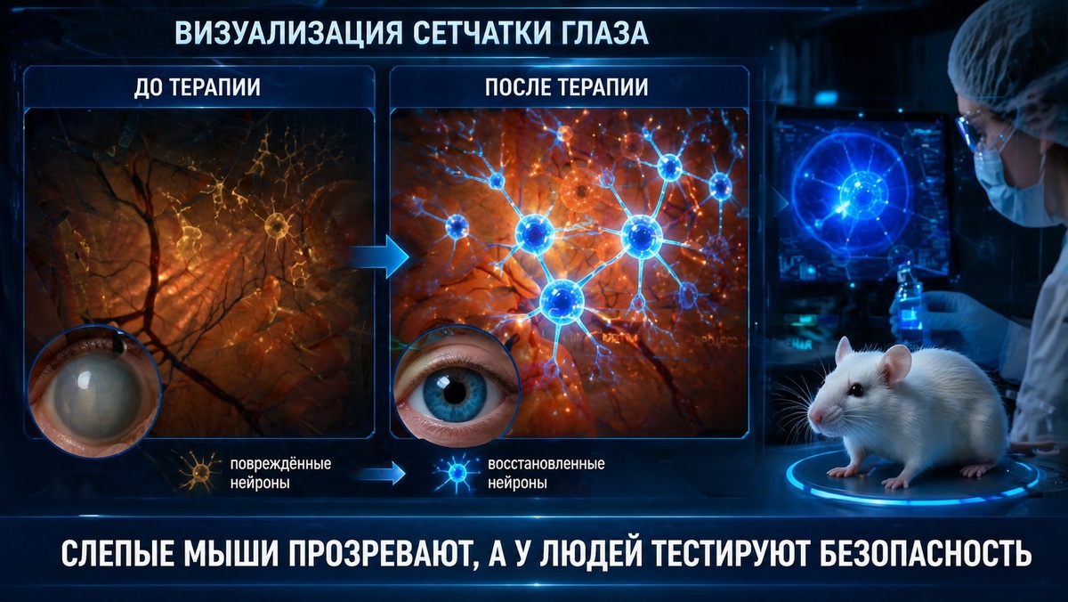 Слепые мыши прозревают, а у людей тестируют безопасность