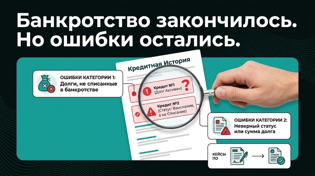    Как законно исправить ошибки в КИ после банкротства Редакция РИКС