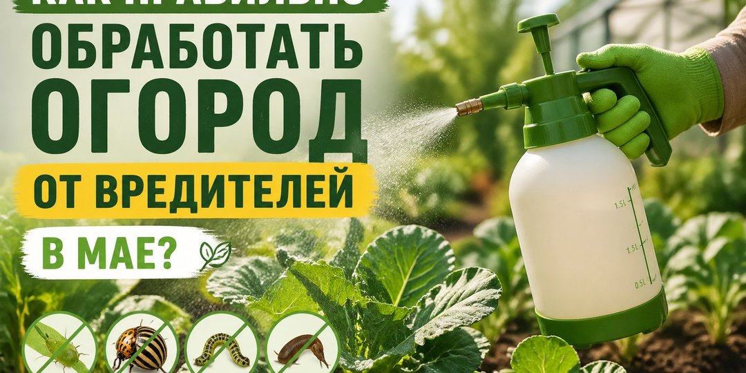 Как правильно и чем обработать огород от вредителей в мае