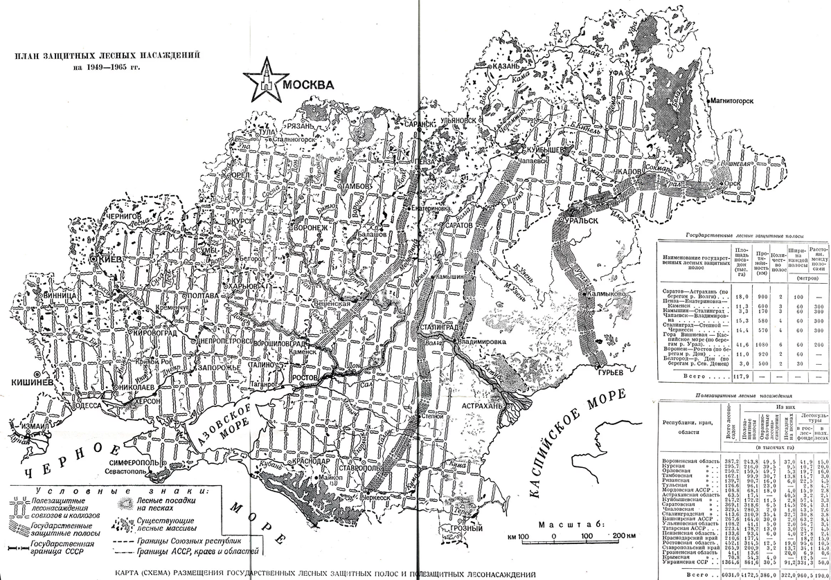 План защитных лесных насаждений на 1949 год.