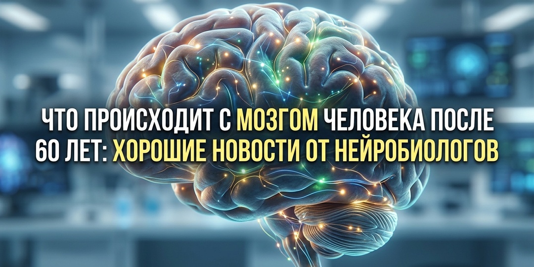 Что происходит с мозгом человека после 60 лет: хорошие новости от нейробиологов