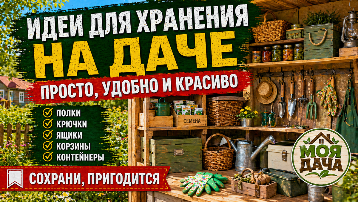 Идеи для хранения на даче: куда убрать инструменты, банки, шланги и мелочи