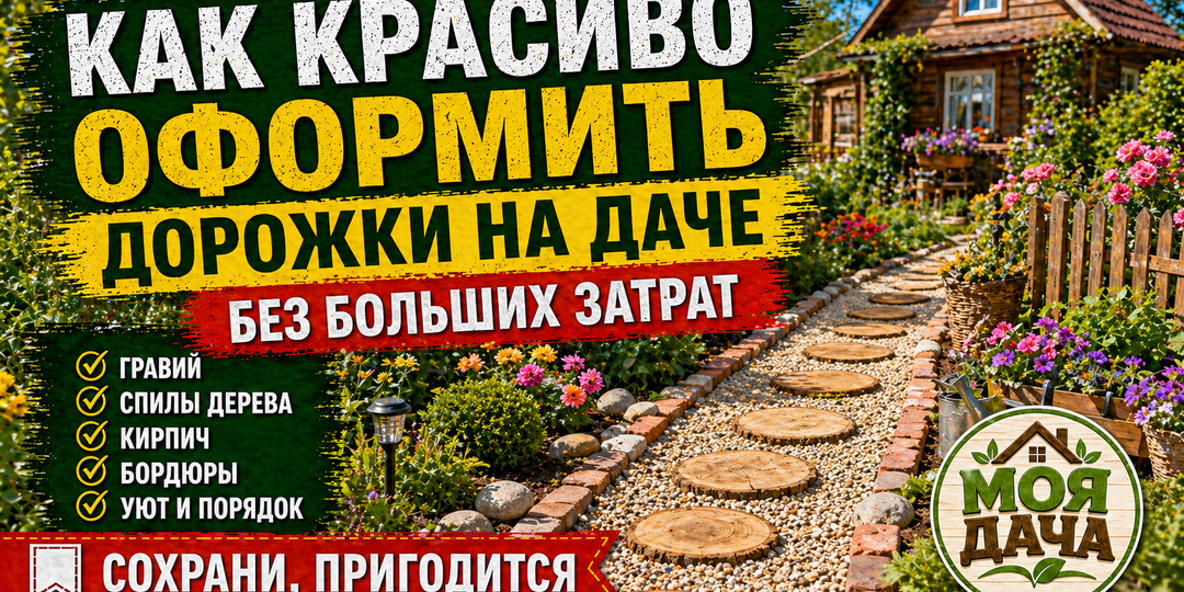 Как красиво оформить дорожки на даче без больших затрат