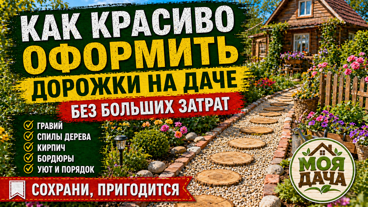 Как красиво оформить дорожки на даче без больших затрат