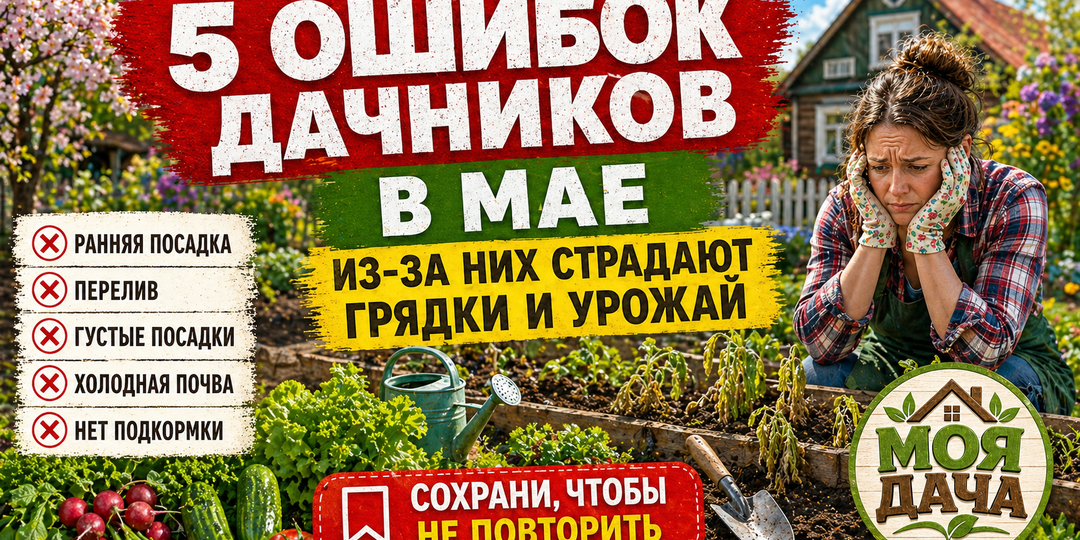 5 ошибок дачников в мае, из-за которых потом страдают грядки и урожай