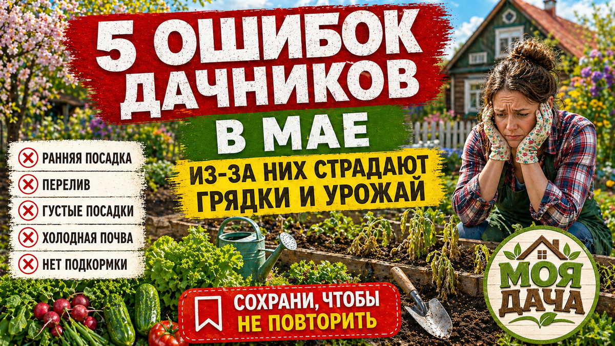 5 ошибок дачников в мае, из-за которых потом страдают грядки и урожай