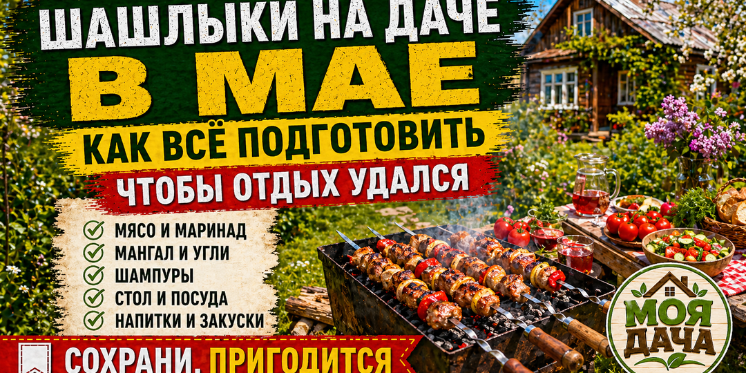 Шашлыки на даче в мае: как всё подготовить, чтобы отдых удался