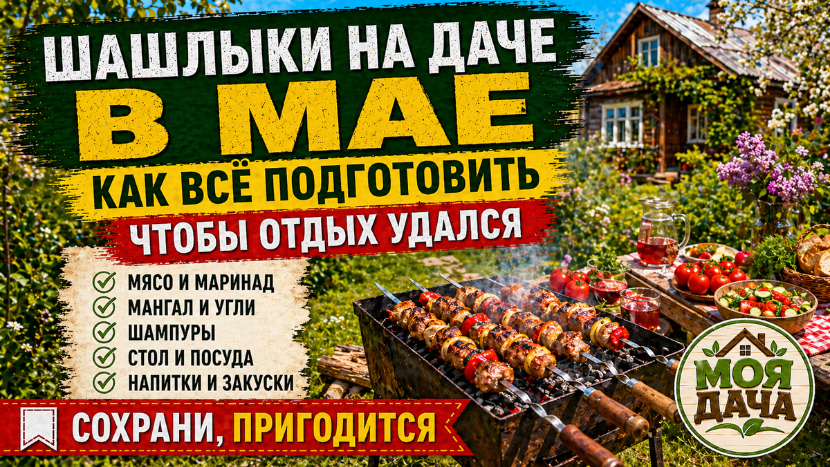 Шашлыки на даче в мае: как всё подготовить, чтобы отдых удался