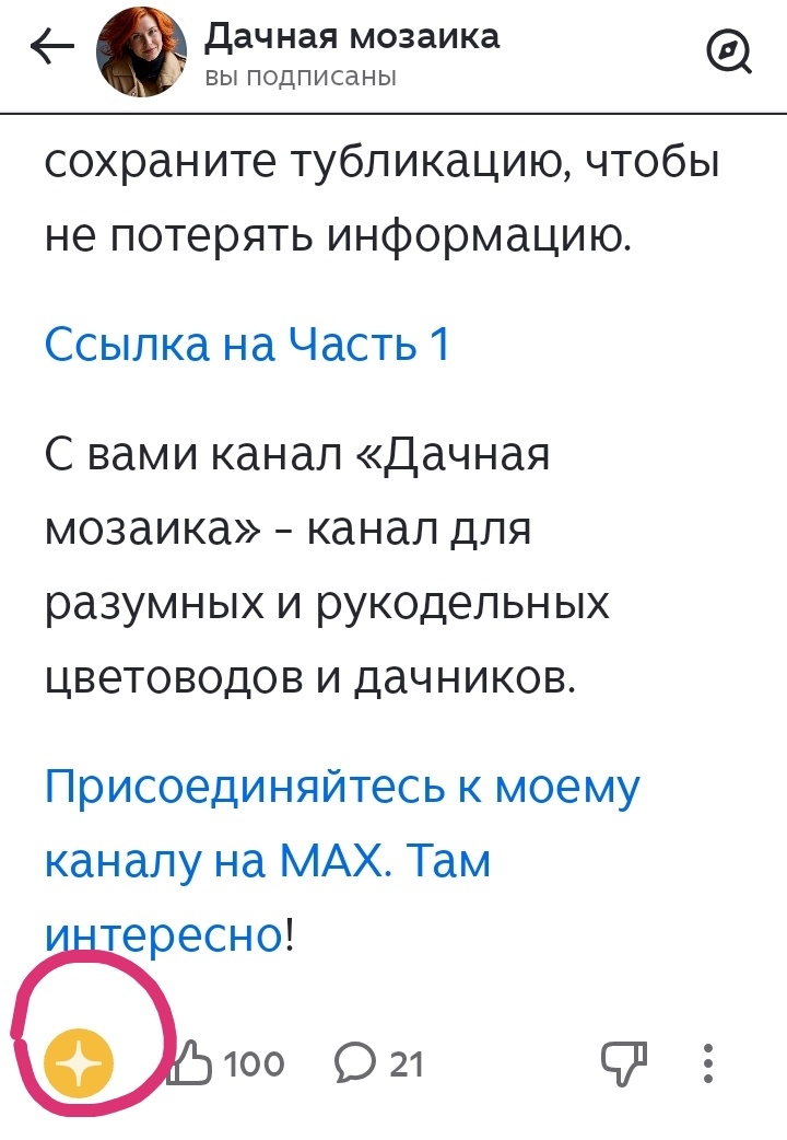 Я буду показывать на примере данной статьи пользователя Дачная Мозаика. 👌