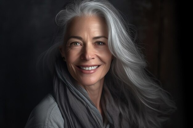 https://img.freepik.com/premium-photo/happy-young-woman-with-grey-hair-style-smooth-polished-with-generative-ai_1375-12850.jpg