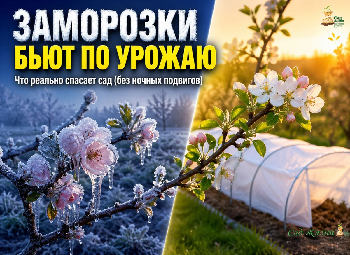 Весенние заморозки в саду: эффективные методы защиты и распространённые ошибки