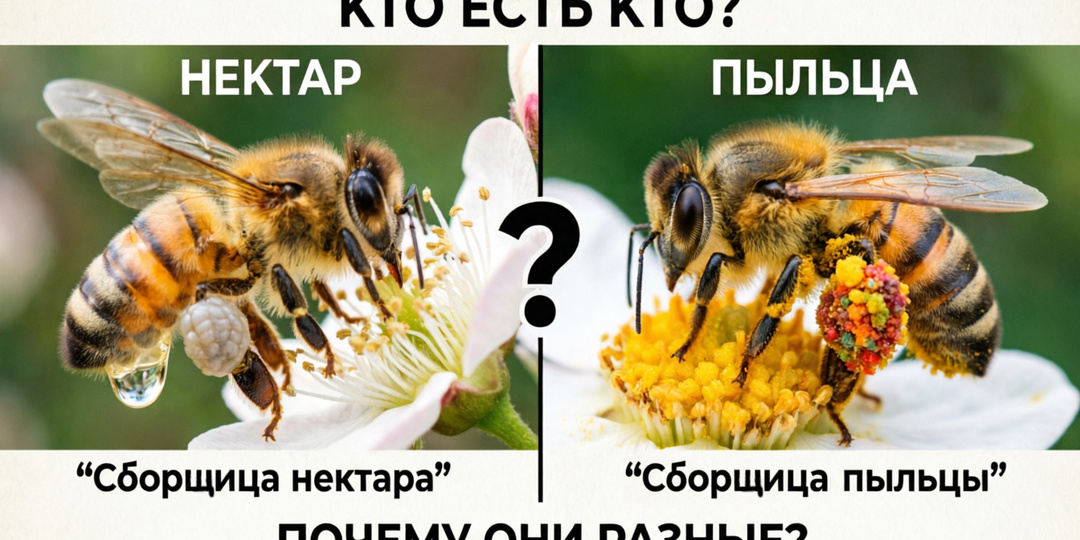 Почему одна пчела несёт нектар, а другая — пыльцу? Что управляет выбором? | Кашковский 🐝🤔