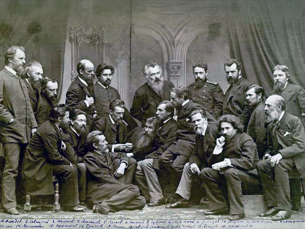 Члены Товарищества передвижных художественных выставок. 1885 год. Фотография: Государственная Третьяковская галерея, Москва