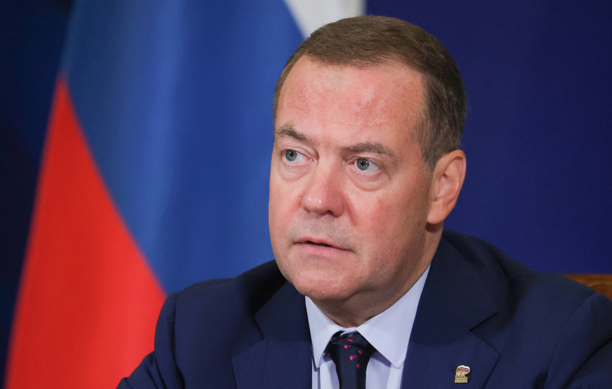    Заместитель председателя Совета безопасности РФ Дмитрий Медведев  Екатерина Штукина/POOL/ТАСС
