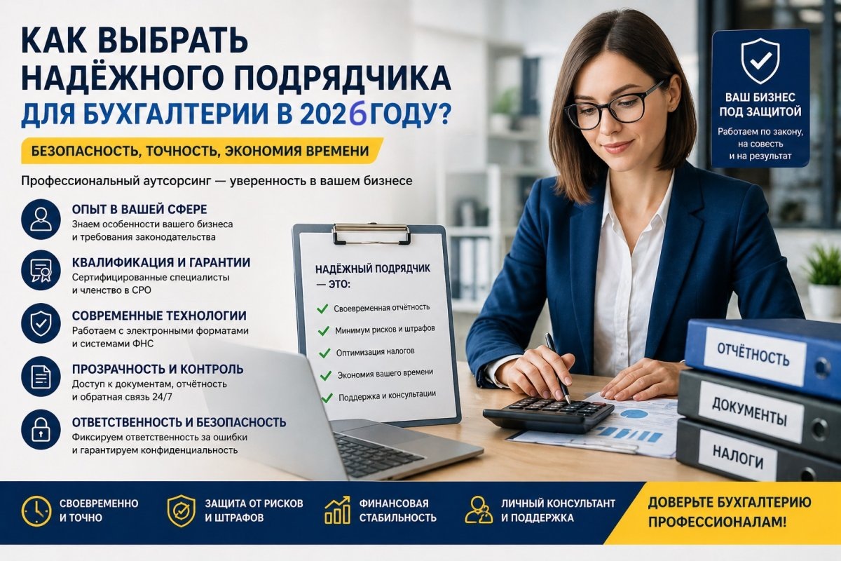 Как выбрать надёжного подрядчика для ведения бухгалтерии