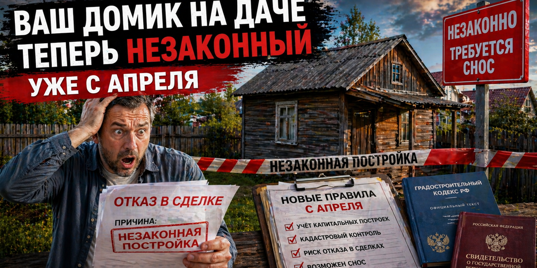 Ваш домик на даче теперь незаконный уже с апреля