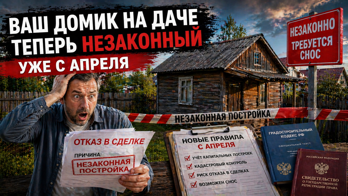 Ваш домик на даче теперь незаконный уже с апреля
