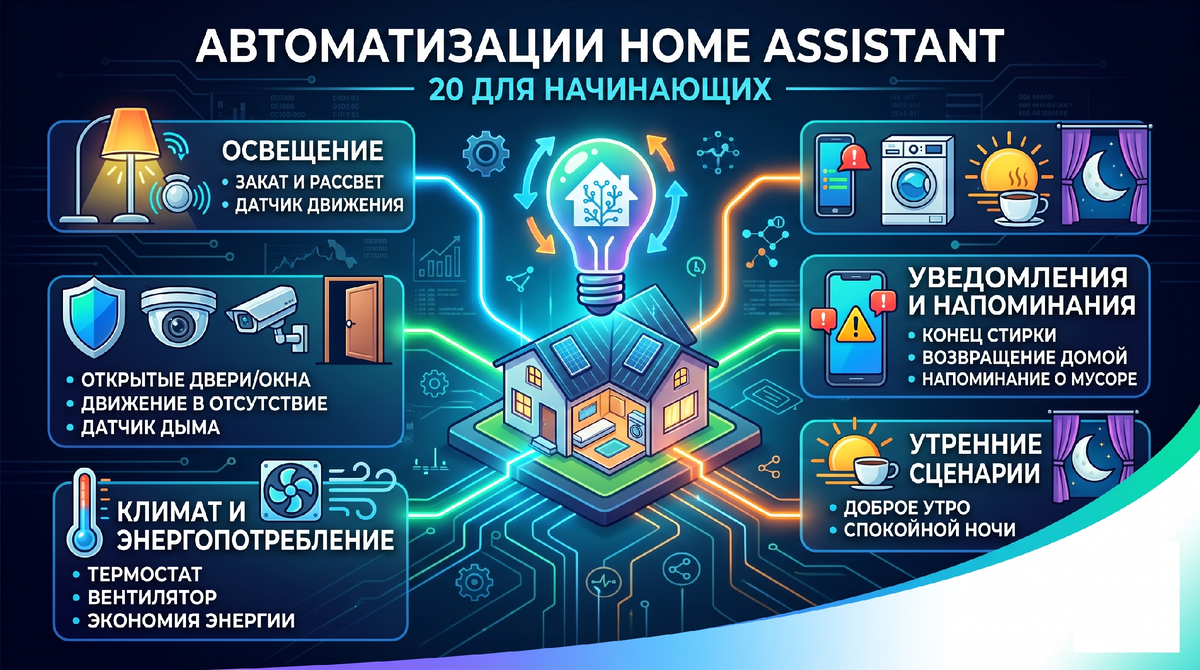 20 автоматизаций Home Assistant для начинающих в 2026 году