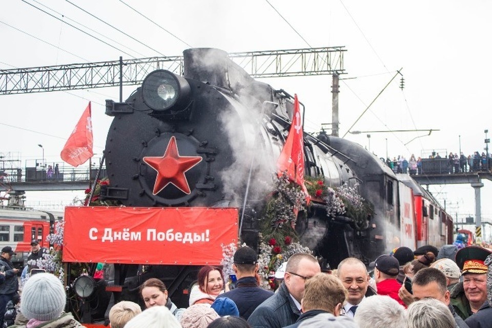    Встреча «Поезда Победы» в Ижевске в 2025 году. Фото: Даниил Иванов