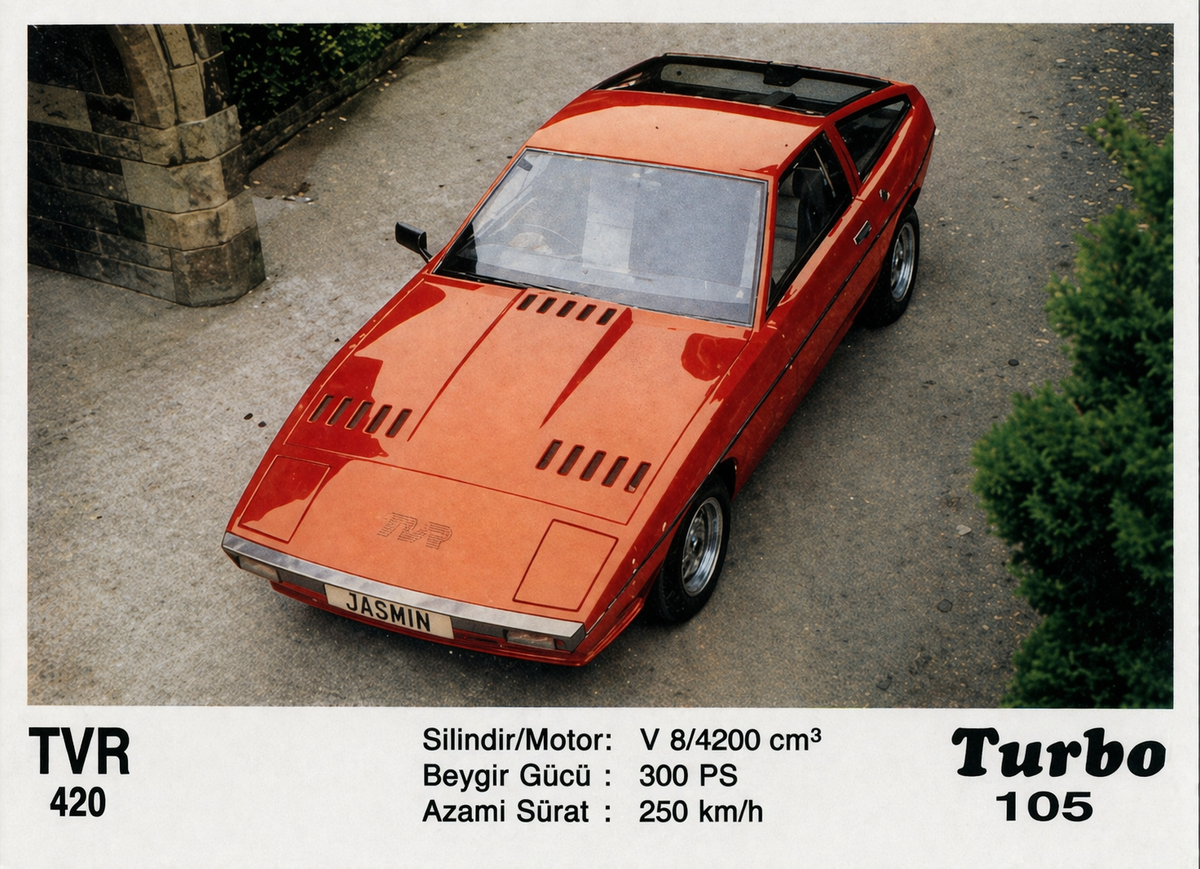 Вкладыш №105 — TVR Tasmin 420SE, восстановленное изображение