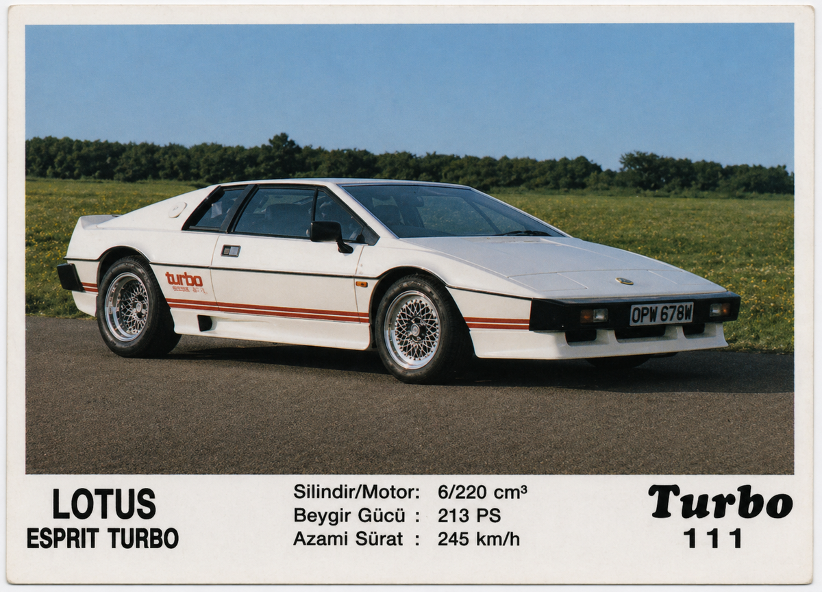 Вкладыш №111 — Lotus Esprit Turbo, восстановленное изображение